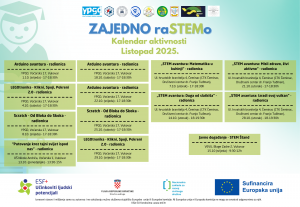 “Zajedno raSTEMo” – Kalendar aktivnosti za listopad 2025