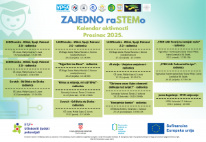 “Zajedno raSTEMo” –   Kalendar aktivnosti za prosinac 2025