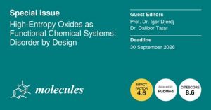 Special Issue: High-Entropy Oxides as Functional Chemical Systems: Disorder by Design