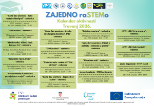  “Zajedno raSTEMo” –    Kalendar aktivnosti za travanj 2026.