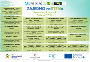“Zajedno raSTEMo” – Kalendar aktivnosti za svibanj 2026.
