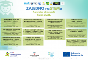 “Zajedno raSTEMo” –   Kalendar aktivnosti za rujan 2026.